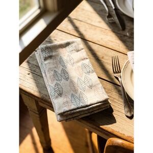 Norwex Napkins Set of 4 Recycled Leaf Pattern Reusable Cloth Table